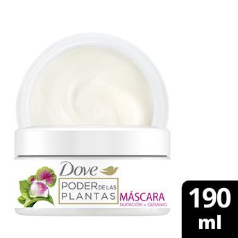 Máscara De Tratamiento Dove Real Poder De Las Plantas Nutrición + Geranio 190ml