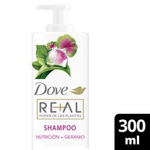 Shampoo Dove Real Poder De Las Plantas Nutrición + Geranio 300ml