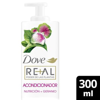 Acondicionador Dove Real Poder De Las Plantas Nutrición + Geranio 300ml