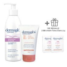 Kit Dermaglós Hidratación Corporal + Crema Manos + 2 Muestras