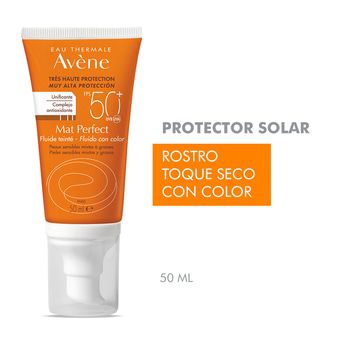Protector Solar Avene con Color Mat Perfect SPF 50+ 50ml