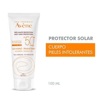 Protector Solar Avene Leche Mineral SPF 50+ 100ml