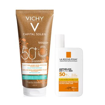 Kit Solar Leche Vichy 50FPS + Anthelios Invisible + Havaianas