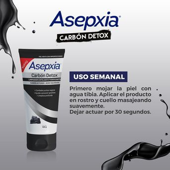 Asepxia Limpiador Exfoliante Purificante CARBÓN DETOX 120 g