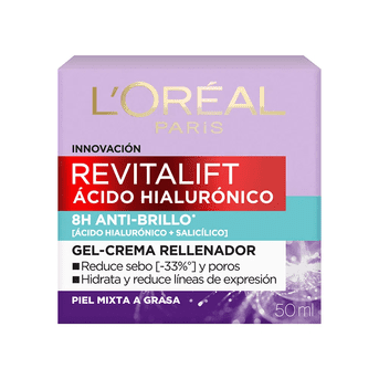 Gel Crema L´Oréal Paris Revitalift Ácido Hialurónico 50 Ml