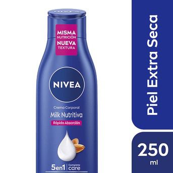 Crema corporal hidratante NIVEA Milk Nutritiva 5 en 1 250 ml