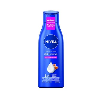 Crema corporal hidratante NIVEA Milk Nutritiva 5 en 1 250 ml