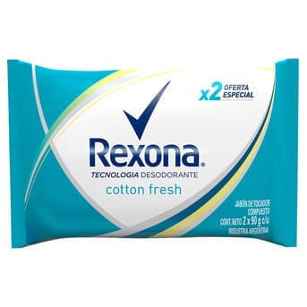 Jabón Rexona Cotton Fresh 90g x 2un