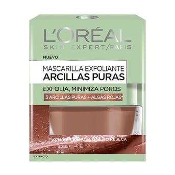 Mascarilla Exfoliante Arcillas Puras L'Oréal Algas Rojas 50g