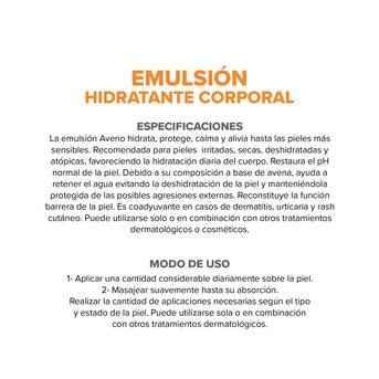 Emulsión Aveno Natural Pieles Sensibles 400ml 