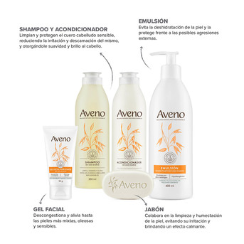 Kit Cuidado Corporal y Facial Aveno Piel Sensible