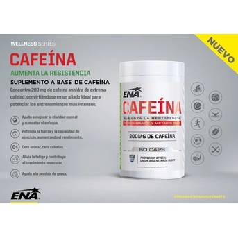 Cafeína Ena Sport Anhidra 60 Cápsulas