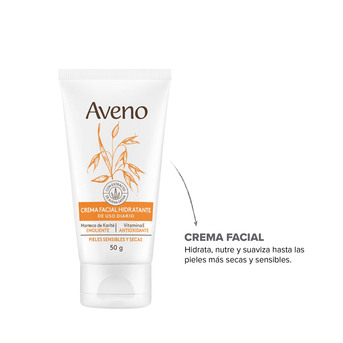 Crema Aveno Hidratante Facial Piel Sensible Seca 50g