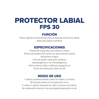Protector Solar Dermaglós Labial FPS30 3.4g