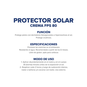 Protector Solar Dermaglós FPS80 Crema x90g