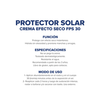 Protector Solar Dermaglos Efecto Seco Fps 30 180g