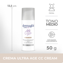 Crema Dermaglós Ultra Age CC Cream con color FPS30 x50g