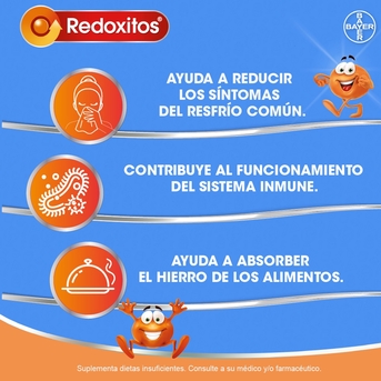 Redoxitos Vitamina C Frutilla 25 Pastillas Masticables Redoxon