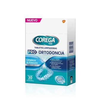 Tabletas Limpiadoras Corega Tabs Pro Ortodoncia 30 tabletas