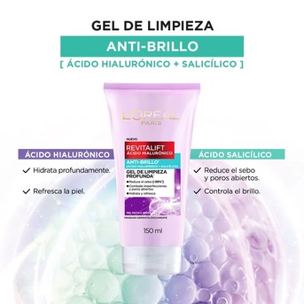 Gel de Limpieza L´Oréal Revitalift Anti-Brillo 150 ML