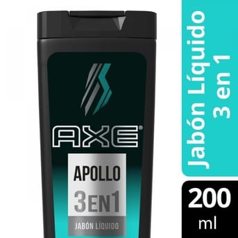 Jabón Líquido Axe Apollo 3 en 1 200ml
