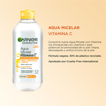 Agua Micelar Garnier Skin Active Vitamina C 400ml