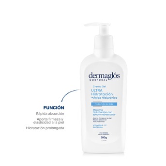 Gel Ultra Hidratación Dermaglós Ácido Hialurónico 300 gr