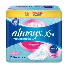 Toallas Femeninas Always Xtra Trip Protectora Dia Suave 16u