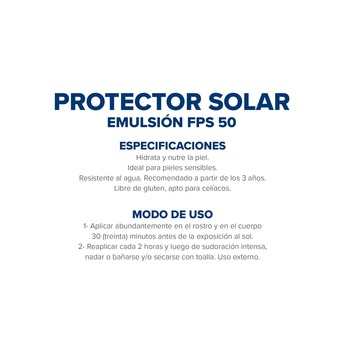 Protector Solar Dermaglós Emulsión FPS50 x 50 ml