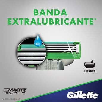 Repuesto Gillette Mach3 Sensitive 2un