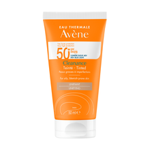 Protector Solar Avene Cleanance SPF 50+ con color Acné Skin