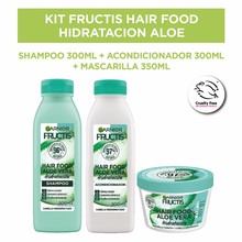 Kit Fructis Hidra Aloe: Shampoo, Acondicionador y Mascarilla