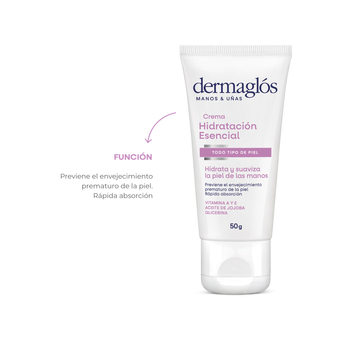 Crema Dermaglós Manos y Uñas Hidratación Esencial 50 gr