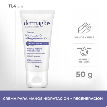 Crema Dermaglós Manos y Uñas Hidrata y Regenera 50 gr