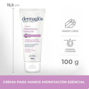 Crema Dermaglos Manos y Uñas Hidratación Esencial 100 gr