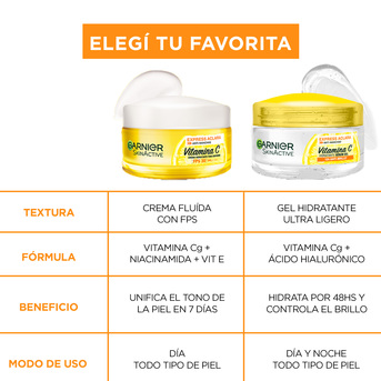 Crema Hidratante FPS30 Vitamina C Garnier 50gr