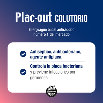 Enjuague bucal antiséptico Plac-out Colutorio 500 ml