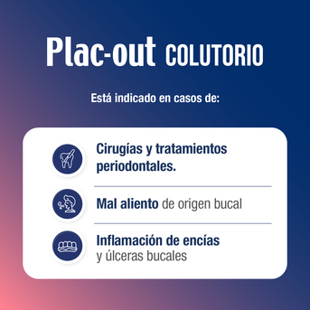 Enjuague bucal antiséptico Plac-out Colutorio 500 ml