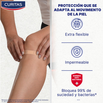 Apósitos adhesivos Curitas Tela elástica 20 unidades