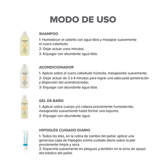 Kit Básico Aveno Cuidado Infantil + Hipoglós Cuidado Diario