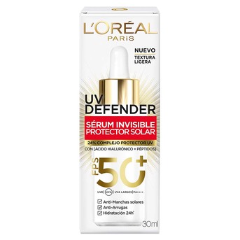 Sérum Solar L'Oréal Paris UV Defender Invisible FPS50+ x30ml