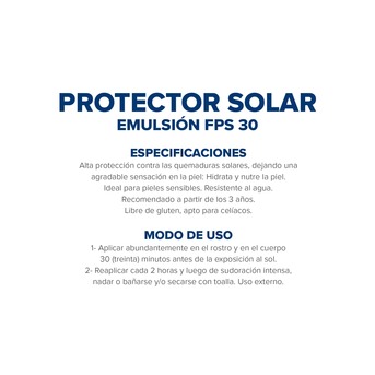 Promo Protector Solar Emulsión Dermaglós FPS30 x 380ml