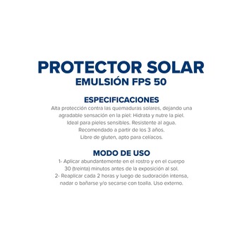 Dermaglós Protector Solar FPS50 Emulsión x 380ml