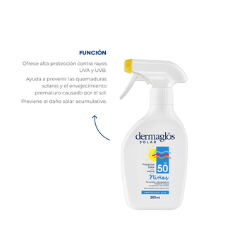 Emulsión Dermaglós Solar fps50 Niños Gatillo 250ml