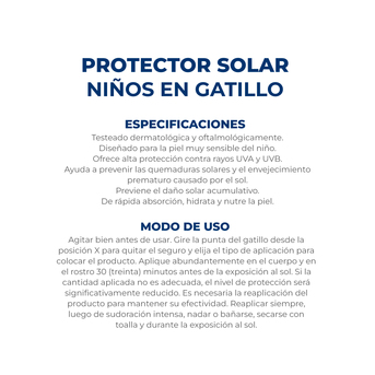 Emulsión Dermaglós Solar fps50 Niños Gatillo 250ml