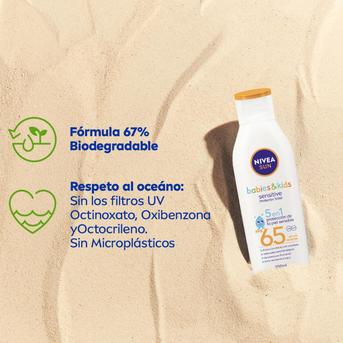 Protector solar NIVEA Babies & Kids Sensitive FPS 65 200 ml