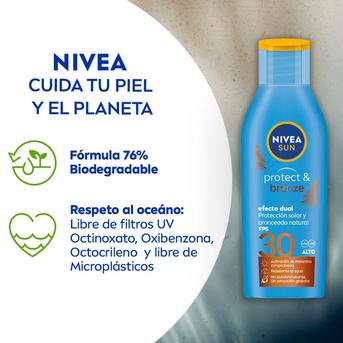 Protector solar NIVEA SUN Protect & Bronze FPS 30 200 ml