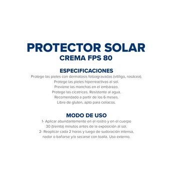 Protector Solar Dermaglós FPS80 Crema x90g