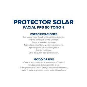 Dermaglós Protector Solar Facial Fps50 Crema Color Claro 50g