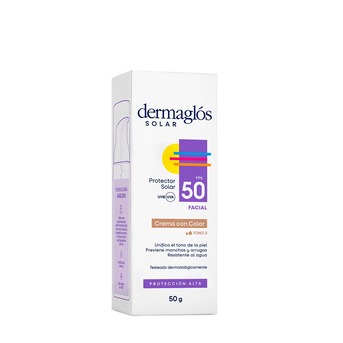 Dermaglos Solar Protector Solar F50 Dermo Crema Color 50gr